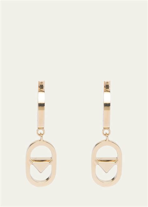 Prada Triangle Dangle Earrings 